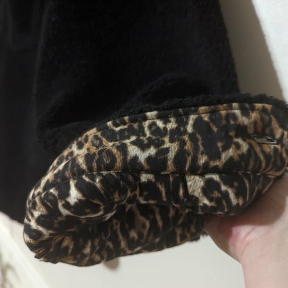 Sincerely Jules x Bandier Aspen Sherpa Jacket Coat Shacket Leopard Lining 3X - Picture 11 of 11